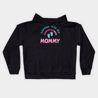 Soon To Be Mommy, Funny, Cute, Baby Announcement Design Kids Hoodie